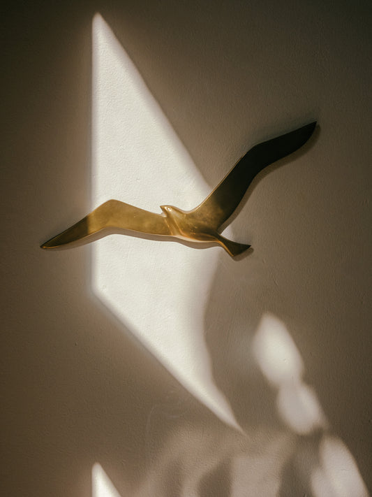 BRASS BIRD WALL DECOR